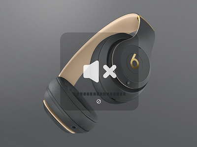 Headphones Dribble banner bauhaus card design ui vector