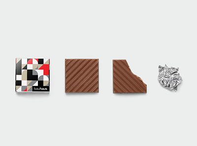 Square chocolate Bauhaus bauhaus branding chocolate design food illustration ui vector