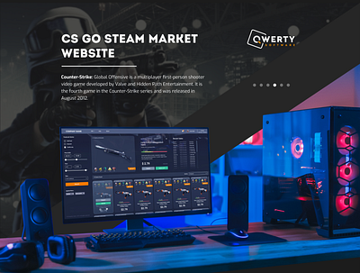 CS GO Steam market website counterstrike csgo design figma game illustrator market marketing shooter steam store ui ux web website