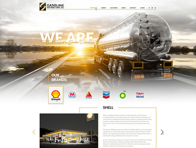 Website for American Gasoline distributors chevron design gas gasoline landingpage oil shell station ui ux web website