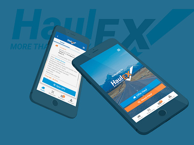 HaulEX delivery mobile App app application branding delivery design haul shipping ui ux web