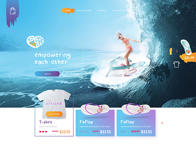 UI/UX design and illustration for e-commerce website