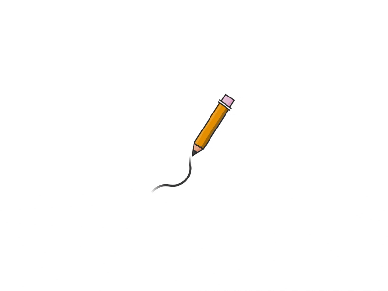 The pencil will save your life animation designlife flinto motion pencil vector