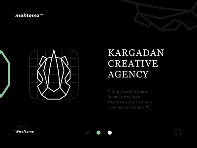 Logo Kargadan agency animal branding design icon illustrator logo logodesign minimal photoshop rhino stroke ui