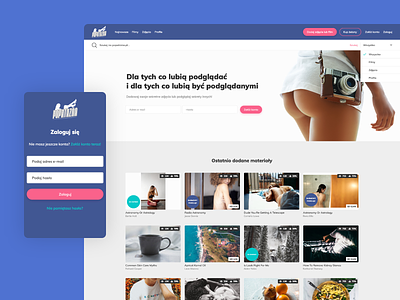 Popatrzna design erotic homepage modern ui ux web webdesign website