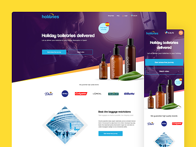 Holitries clean clear e-commerce homepage photoshop product design shop startup ui ux web webdesign website