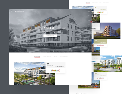 Domesta clean clear design homepage moderndesign real estate ui ux webdesign