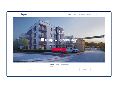 Inpro real estate company adobexd clean company fresh home page minimal real estate ui ux webdesign website