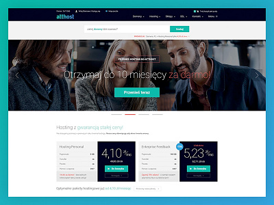 Atthost web page domain homepage hosting ui ux webdesign