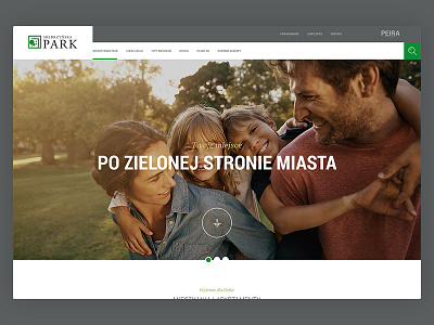 Srebrzyńska Park design homepage real estate residential ui ux web website