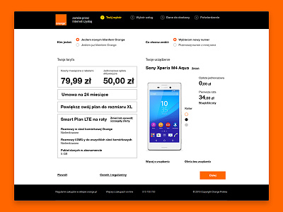 Orange A/B test ab test e commerce phone product page shop store telecom ui usability ux