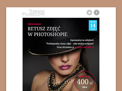 Pluszczyk Mailing e commerce mail mailing newsletter photographer ui