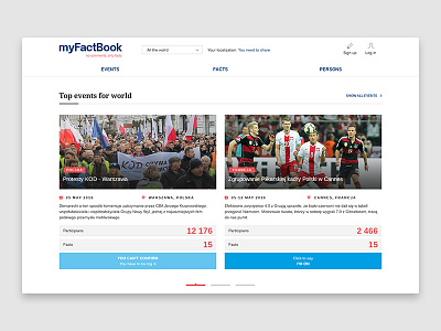 myFactBook Portal app design homepage portal rwd ui ux web webdesign website