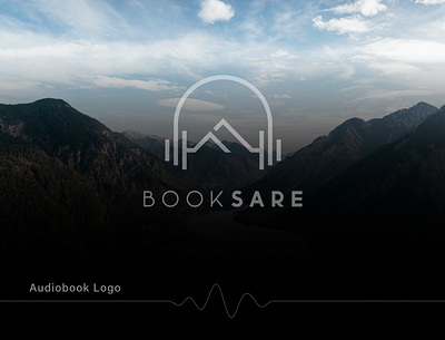 Audiobook logo design audio audio app audiobook book graphic design headphone logo minimalism minimalist logo mountain mountain logo mountains