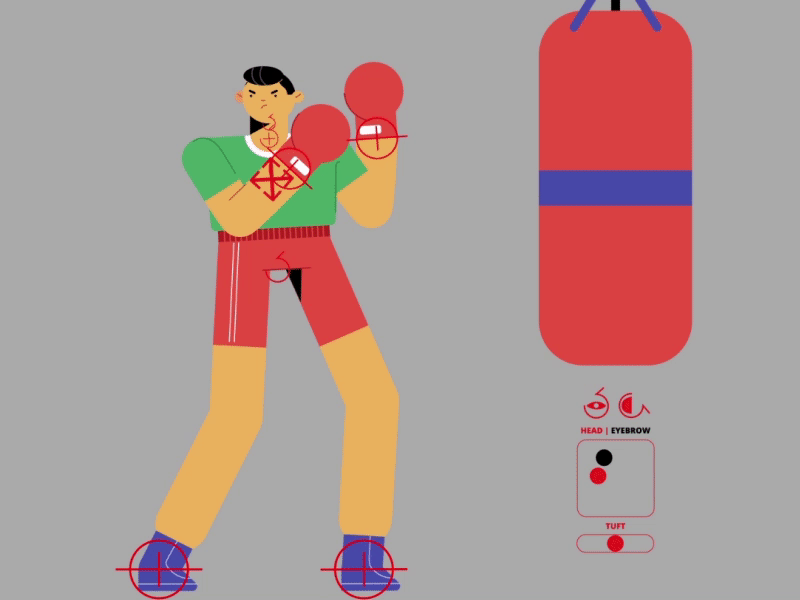 Gym - Boxe 2d 2d art 2d character 2danimation adobe after aftereffects animation animation 2d animation after effects animations art artist character character animation character design motion motion design motiongraphic motiongraphics