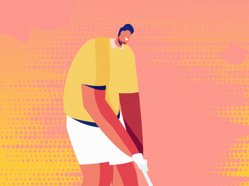 Golf Pitch aftereffects character characteranimation characterdesign design duik bassel flatdesign illustration rig