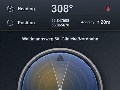 First shot : Navizon App app buddy buddyfider compass finder firends geolocalisation geolocation icons iphone location map navizon radar ui ux