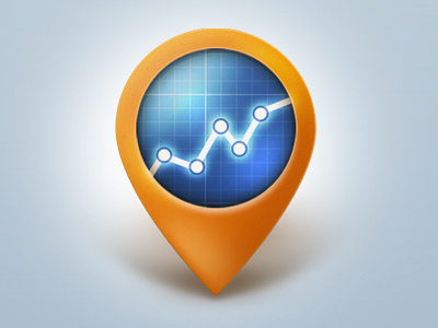 Analytics analytics app blueprint geolocation icon location navizon pin shadow software tv webapp