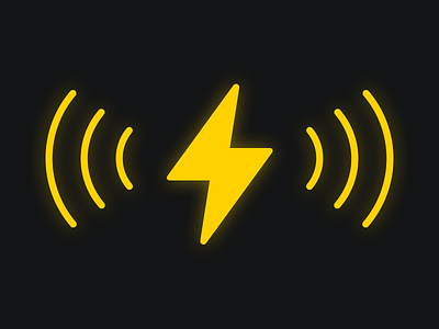 Wireless Charging Glyph icon symbol wireless charging
