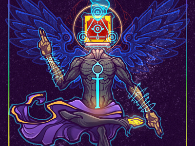 Vision of the Messenger alchemy angel archangel as above so below character design divine flame raziel solve et coagula