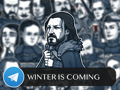 Winter Is Coming Telegram Sticker Pack game of thrones song of ice and fire stickers telegram