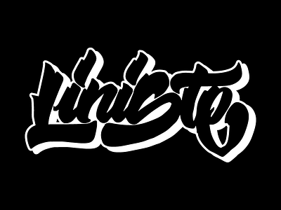 Liniste (silence) handmade lettering logotype