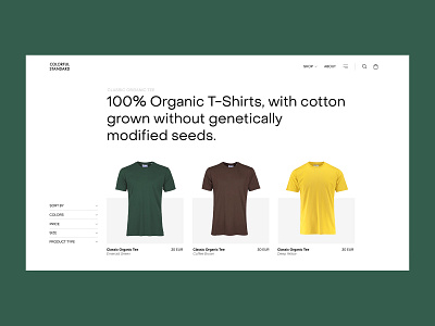 Colorful Standard - Website clean clothes e commerce minimalist ui webdesign