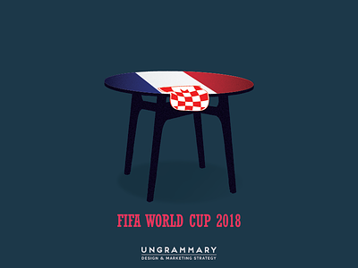 Croatia Slipping to France art concept fifa illustration world cup