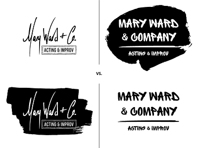 MaryWard Logo | Acting & Improv branding logo