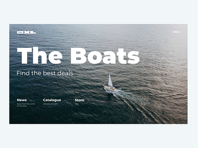ItBoat Boat selection service Main page art blue brand branding clean design flat identity lettering minimal mobile type typography ui ux vector web website