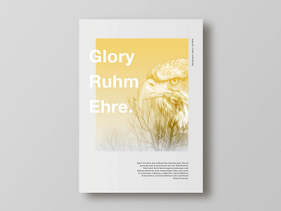 Glory blankposter design ehre glory graphicdesign poster posterdesign ruhm typography