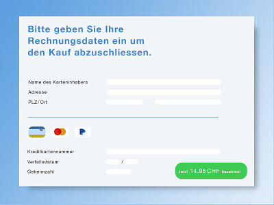 DailyUI #002 – Credit Card Checkout