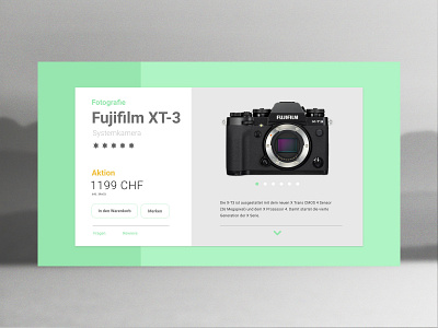 DailyUI #012 – E-Commerce Shop beginner business camera dailyui design fujifilm graphicdesign single item ui web xt3