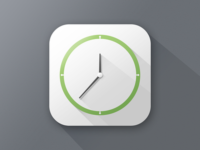 White clock icon