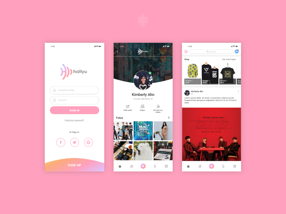 App for kpoppers by Tathiane Avila on Dribbble