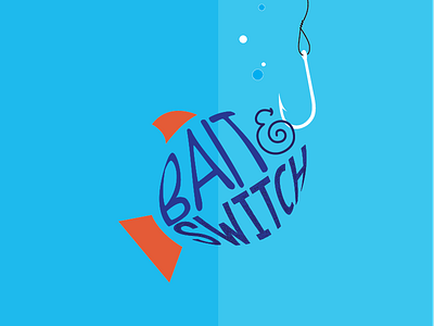 Bait & Switch colorful design fish fishing hooked illustration illustrator