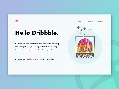 Hello Dribbble! debut dribbble dribble first shot hello ui