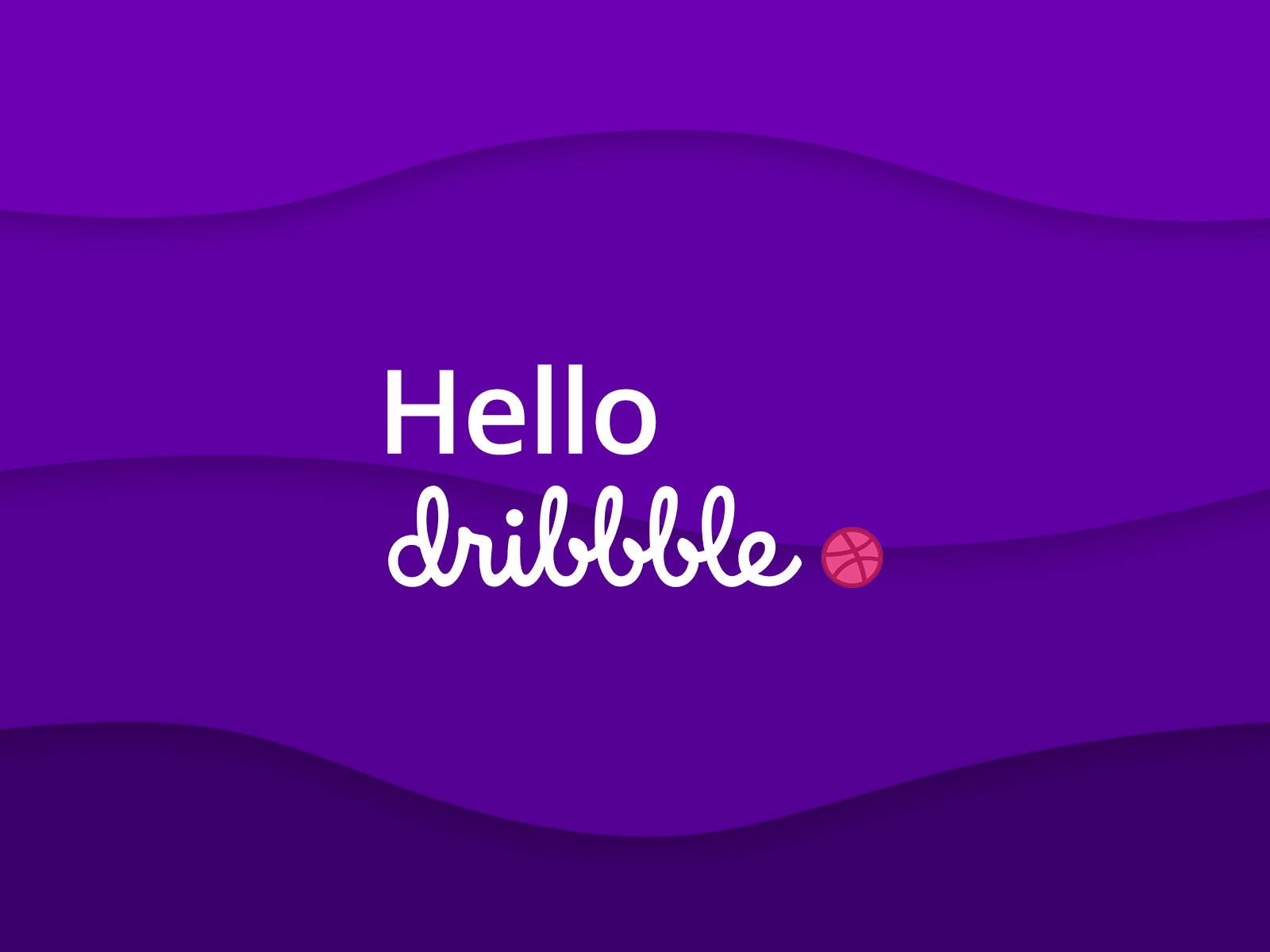 Hello Dribbble animation first shot hellodribbble