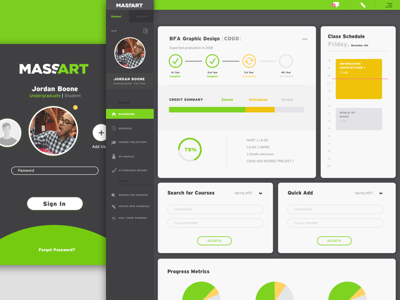 Download Mass Art Student Portal Redesign by Supermouse Studios | Dribbble | Dribbble