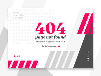 Day 008 | 404 Page 404 dailyui error interface lines oops red typography ui warning web