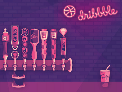 What'll it be? Pick your poison. abstract alcohol bar css css 3 debut debut shot github gulp hello hello dribbble html html 5 illustration javascript node nodejs sass sketch app vector artwork