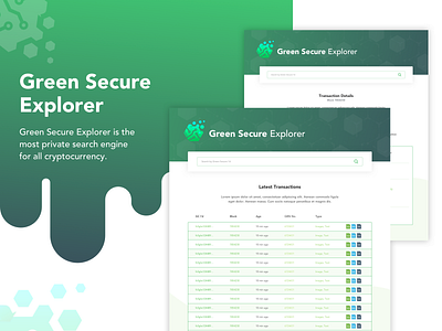 Blockchain Explorer design ui ux