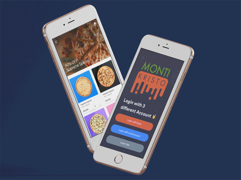 App Design animation app branding design food illustration illustrator ios logo minimal mobile order pizza sketch ui ux web website