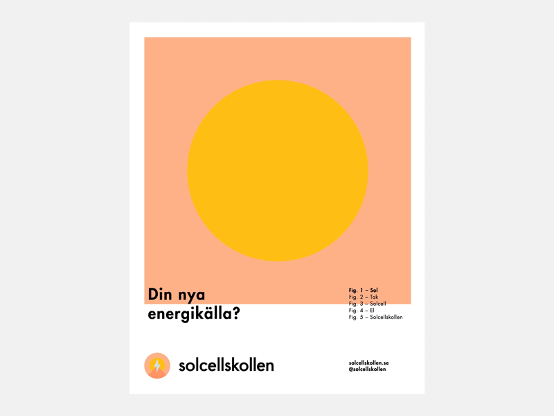 Solcellskollen posters after effects animated poster animation identity illustration loop motion motion graphics poster solar panel solar power