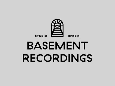 Basement Recordings 2 badge badge design badge logo basement cellar design door eye identity illustration logo logotype psychedelic stairs typography
