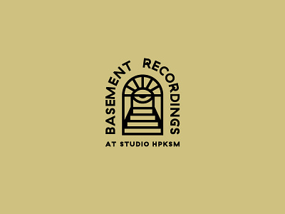 Basement Recordings 3 badge badge design badge logo basement cellar design door eye identity illustration logo logotype psychedelic stairs typography