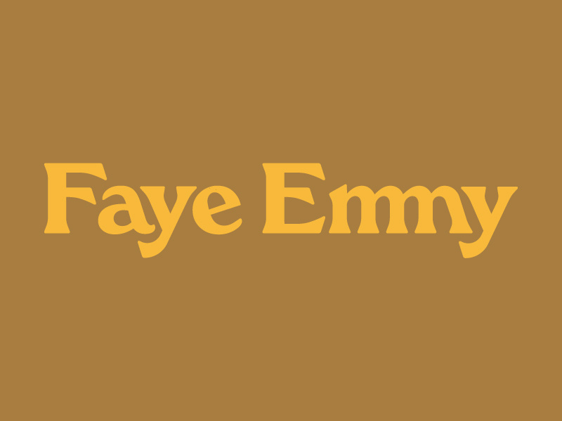 Faye Emmy 2 70s logotype identity logo typography branding vector design bespoke typeface typeface design custom type custom typeface ligature faye emmy restaurant restaurant branding