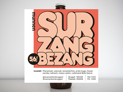 Sur Zang Bezang label beer beer label craft beer frankfurter frankfurter std munnenhembryggeri packaging typography