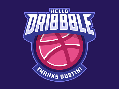 Dribbble Debut badge debut logo sports