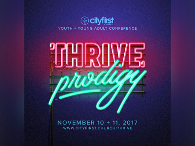 Thrive Prodigy church design neon sermon